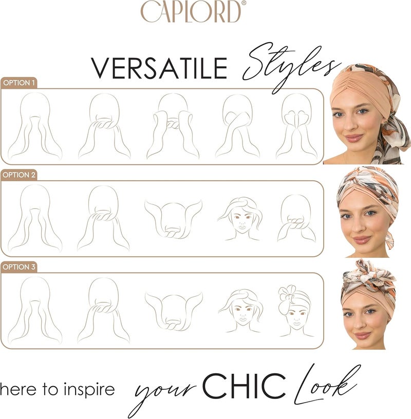 CAPLORD Head Scarf for Women Skull Cap Chemo Patients Headwear Cancer Hair Loss Scarf Headwrap Cover Hat Turban Covering Wrap - Image 3